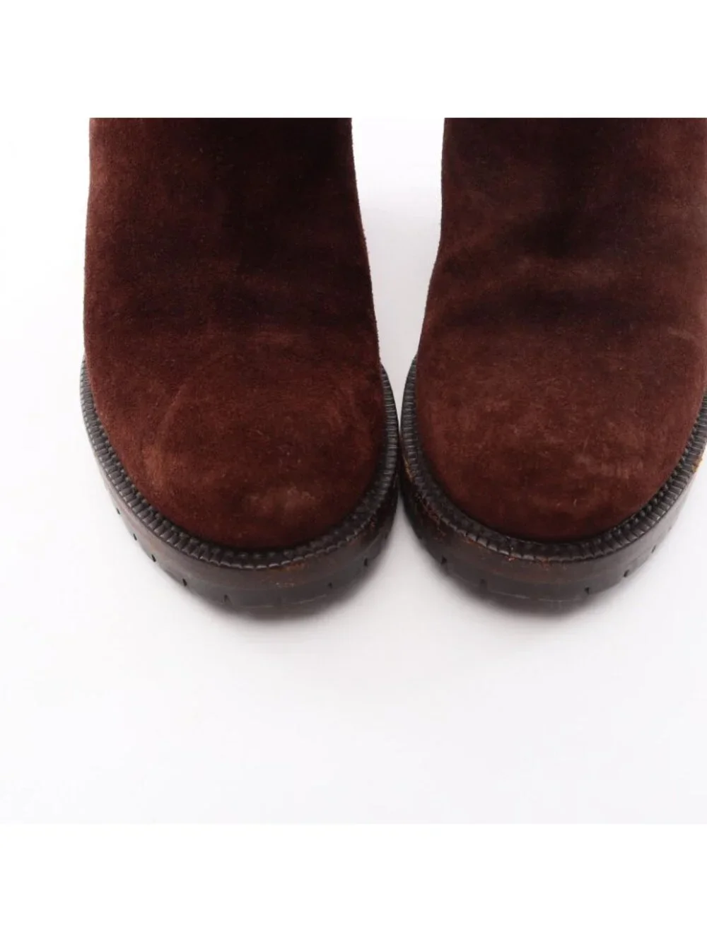 Louis Vuitton Boots Monogram Dark Brown Suede Long
